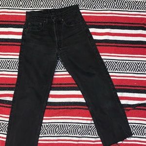Vintage black Levi Straus straight leg jeans